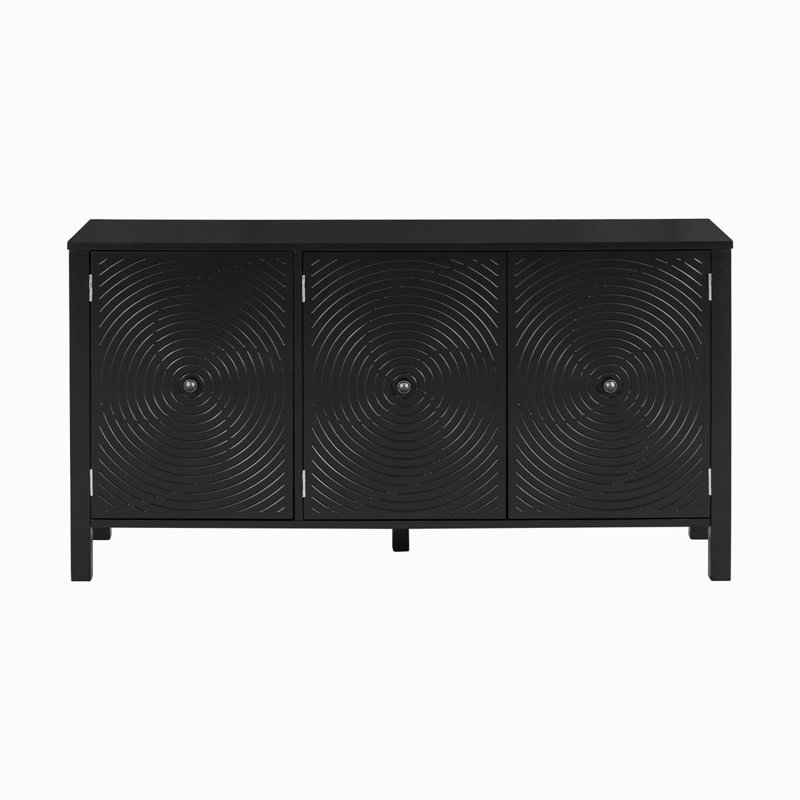 Storage Wood Console Table, Black