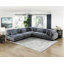 Chaise modulaire en tissu de velours côtelé 1pc