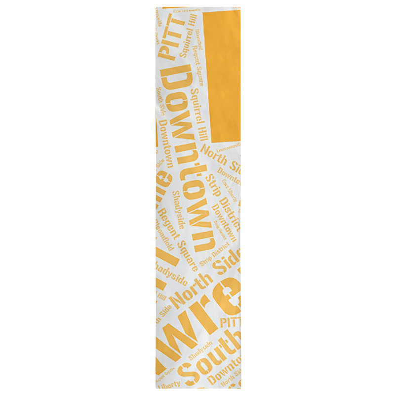 Chemin de table, 72 po x 16 po, Orange, Pittsburgh