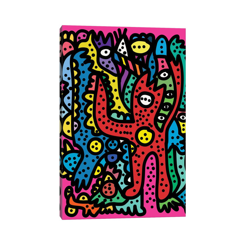 Pink Party by Emmanuel Signorino - Wrapped Canvas Gallery-Wrapped Canvas Giclée, 152.5 cm H x 101.5 cm W