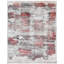 Hand Knotted Abstract Area Rug in Gray/Black/Red-1819373538