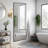 Lensa Rectangle Metal Full Length Wall Mirror with Embedded Bracket-233625010-233625013