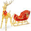 Reindeer Sleigh Yard Lighted Display-1143513359-1143513356