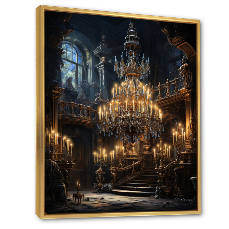 «Inayaah Baroque Dramatic Splendor II», reproduction sur toile, H 20 po x l 12 po x P 1 po, Cadre flottant doré