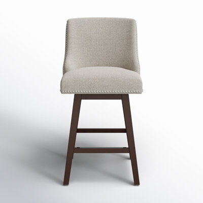 Orbay Swivel Upholstered Counter Stool with Metal Frame