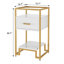 Glass Top Trestle End Table