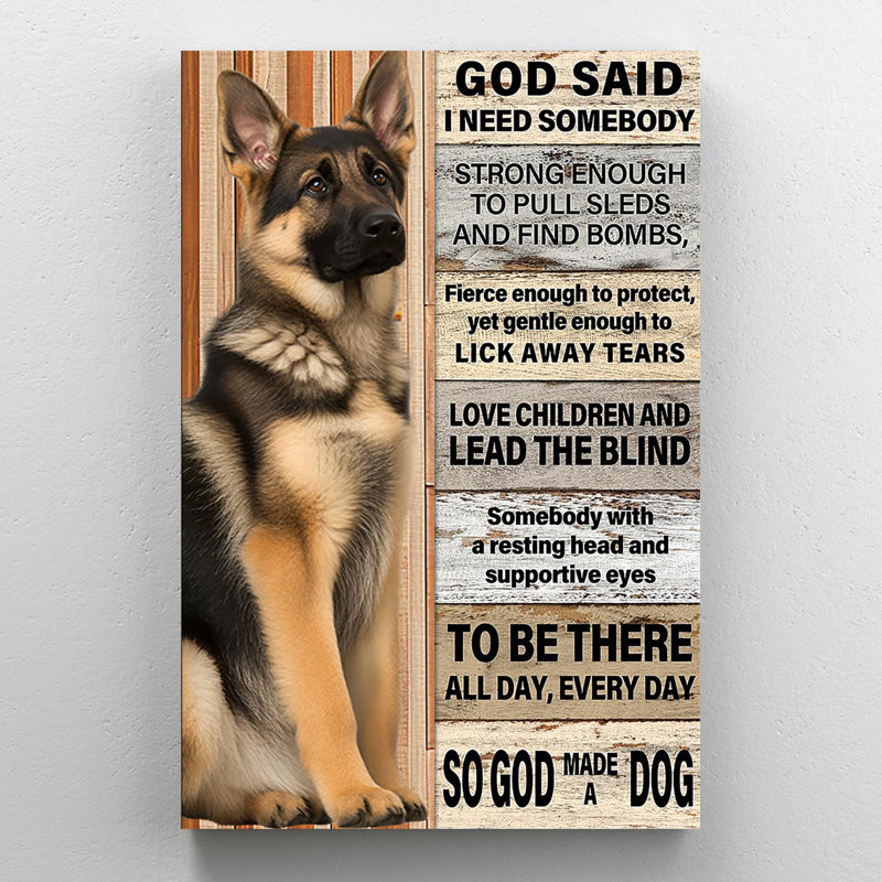 «Kriste So God Made A Dog», impression sur toile, H 36 po x l 24 po x P 1,25 po