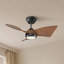 Petit ventilateur de plafond de 30 po pour petites pièces de 50 à 100 pieds carrés - Moteur à courant continu réversible à faible bruit et haut débit d'air - Ventilateur de plafond moderne avec lumière et télécommande-410105105-410105104