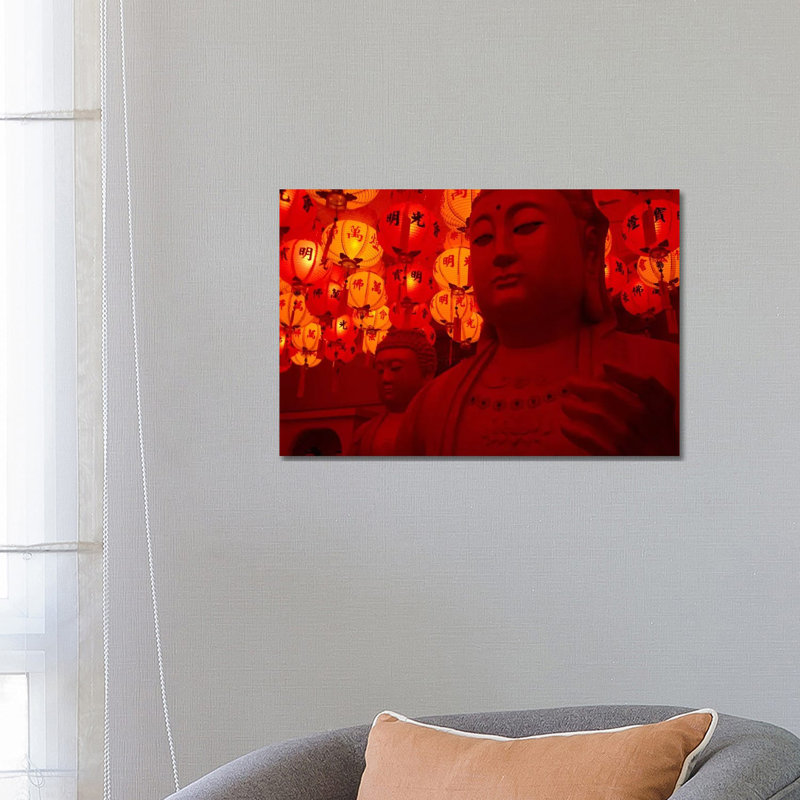 Buddha Statue 1 Piece Wrapped Canvas Wall Art, 66.04 cm H x 45.72 cm W x 3.175 cm D