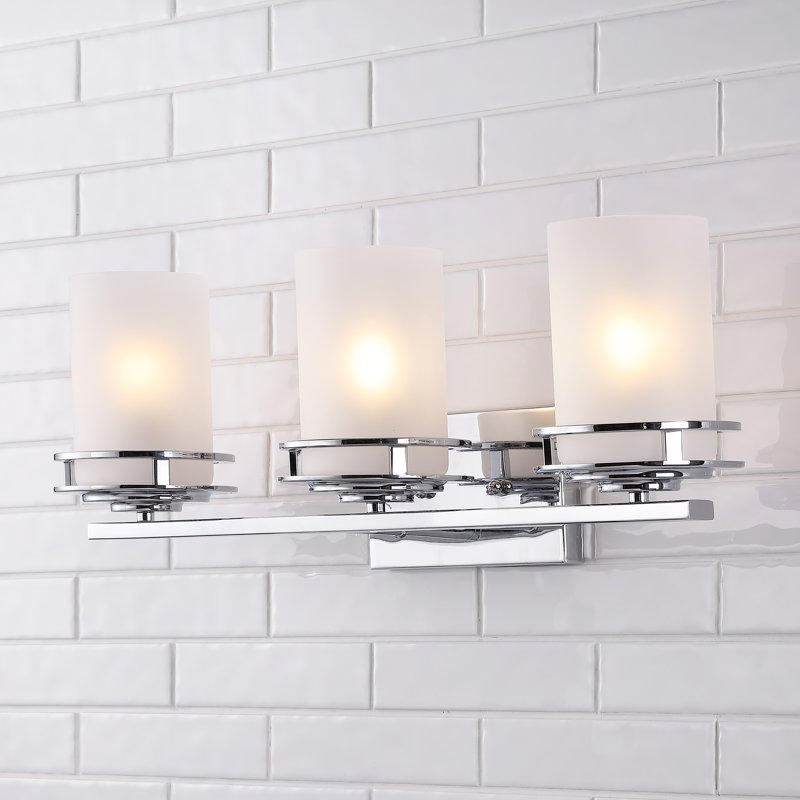 Éclairage pour meuble-lavabo contemporain en métal / verre givré Amalio, 3