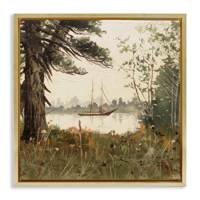 Cadre flottant vue nautique à travers les arbres, design par Lula Bijoux & co.