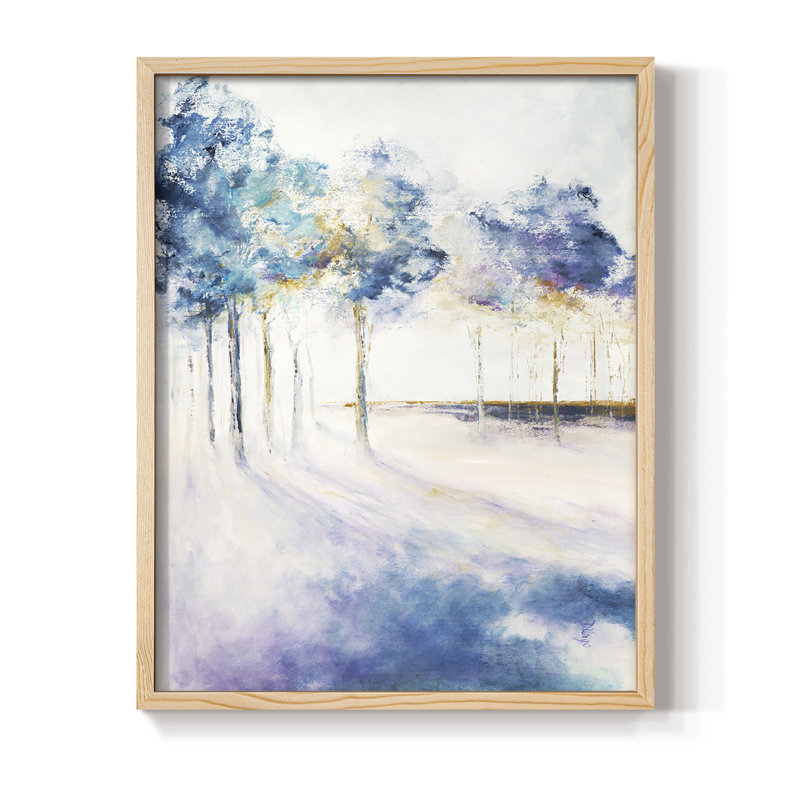 «Shadow and Tall Trees», reproduction encadrée - bois massif, Naturel, H 11 po x l 9 po
