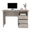 Bureau d'écriture Brentwood avec trois tiroirs et une tablette de rangement ouverte