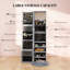 Robust Mirror,360° Swivel Full-Length Mirror,With Storage Shelves