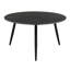 Pieds en métal modernes et plateau en pierre frittée noire, 3 tables d'appoint de style avec soutien distinctif