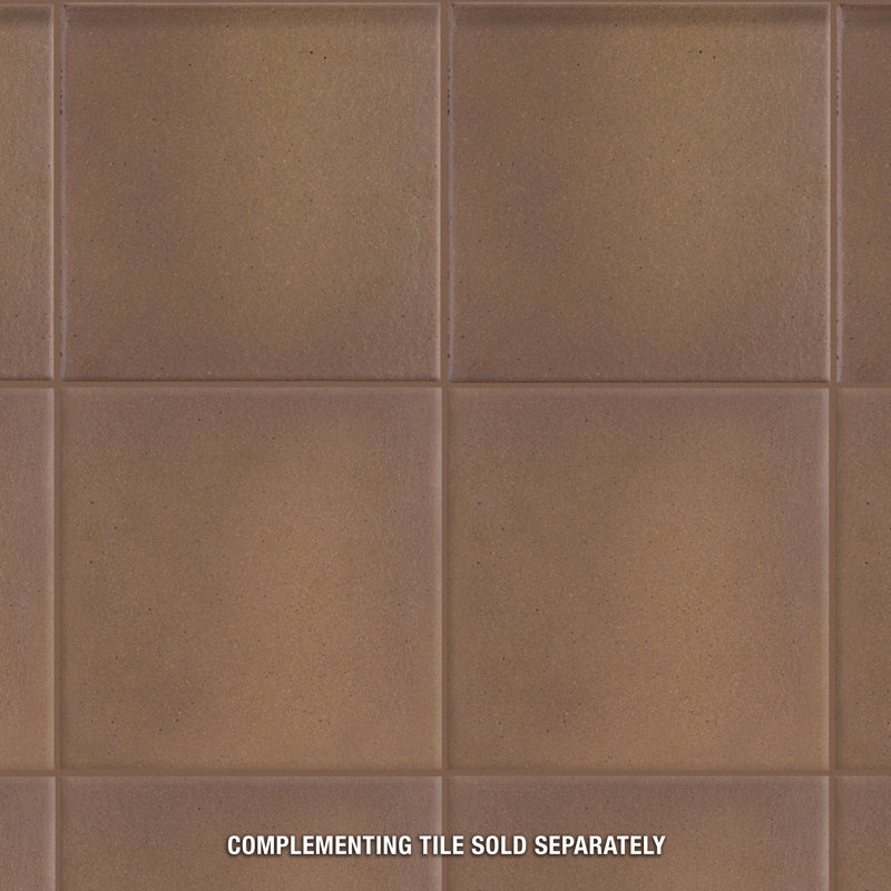 Quarry 6" x 6" Ceramic Bullnose Tile Trim in Flame Brown