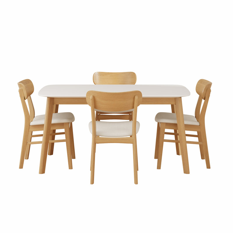 5-Piece Dining Table Set, Beige