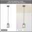Luminaire suspendu industriel pour îlot de cuisine, mini luminaire suspendu cage rustique, luminaire suspendu de style campagnard avec gris argenté réglable pour la salle à manger, le couloir, le vestibule, la chambre à coucher