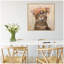 «Adorable Floral Boho Cat» par The Creative Bunch Studio, reproduction d'art sur toile encadrée-120444724