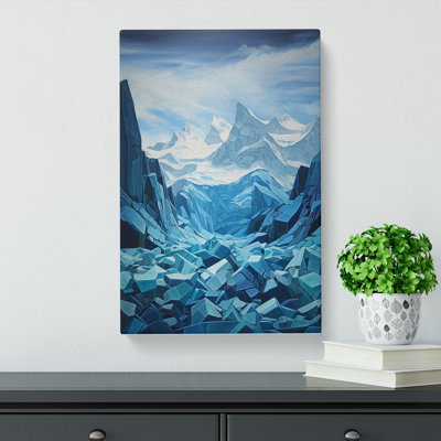 Glacier Hard Edge - Wrapped Canvas