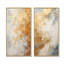 Ensemble de salon mural beige et doré en forme de neige - formes abstraites, ensemble de 2-993355338-993355342