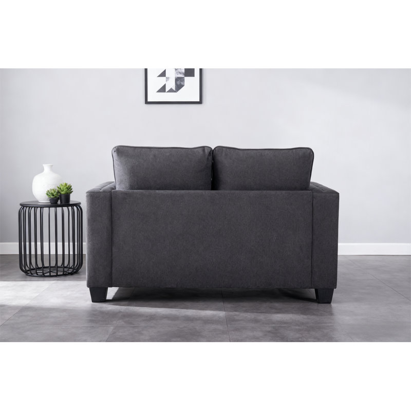 Canapé 57,9 po en tissu gris, Gris