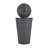 Velistra Tall Striped Concrete Column Fountain With LED Light