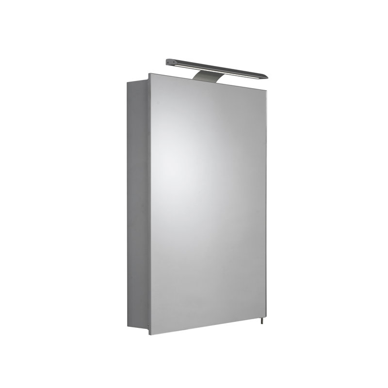 Croydex 50 x 76cm Madison Bathroom Mirror Cabinet with LED Light Bar