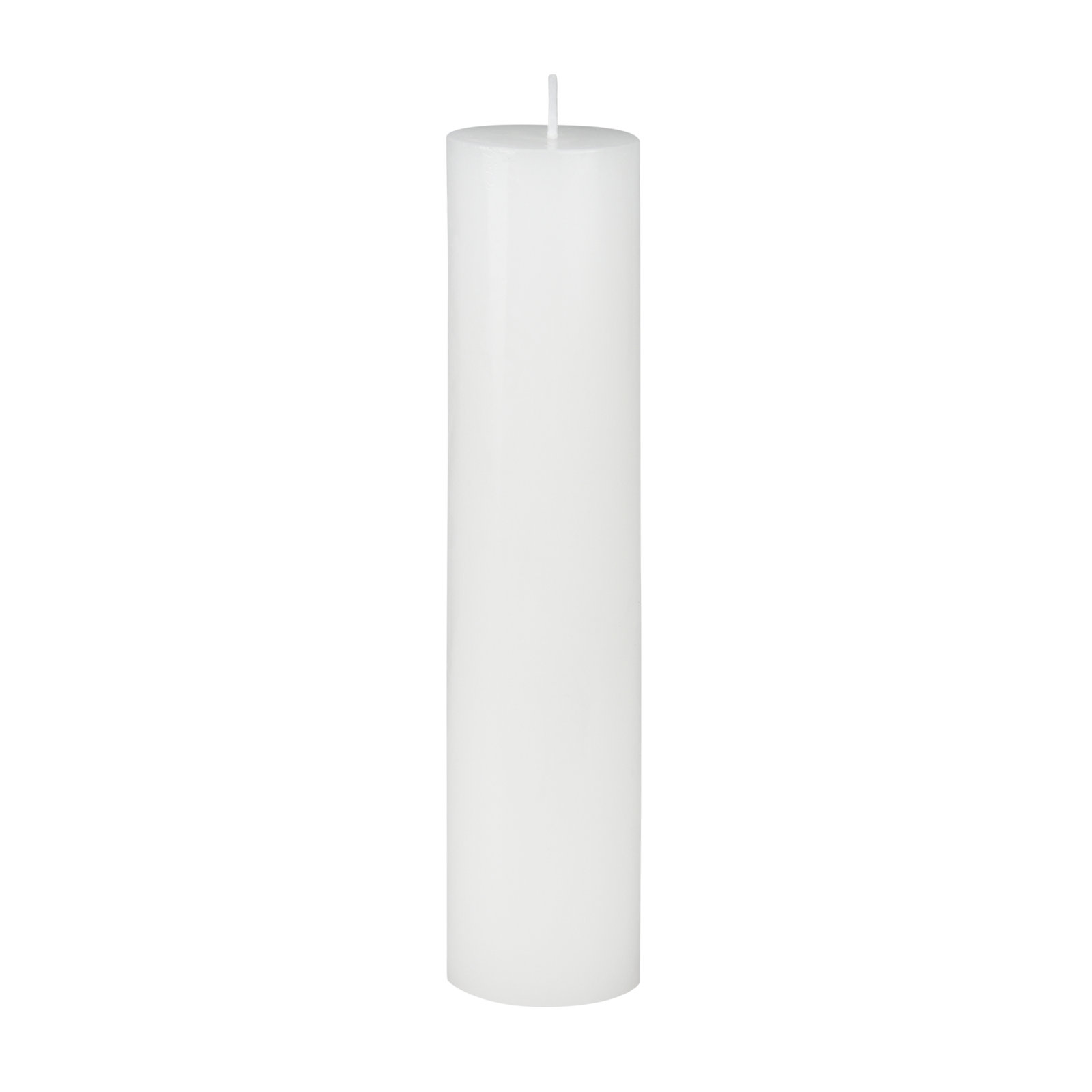 Oliva Unscented Pillar Candle, White, 1, 9" H x 2" W x 2" D