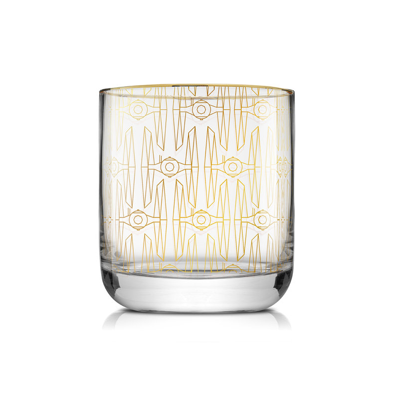 JoyJolt Star Wars Gold Deco Glass Set of 4, 10oz