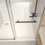 Porte de douche coulissante sans cadre, verre trempé transparent de 5/16 po (8 mm), cadre en acier inoxydable-124566426