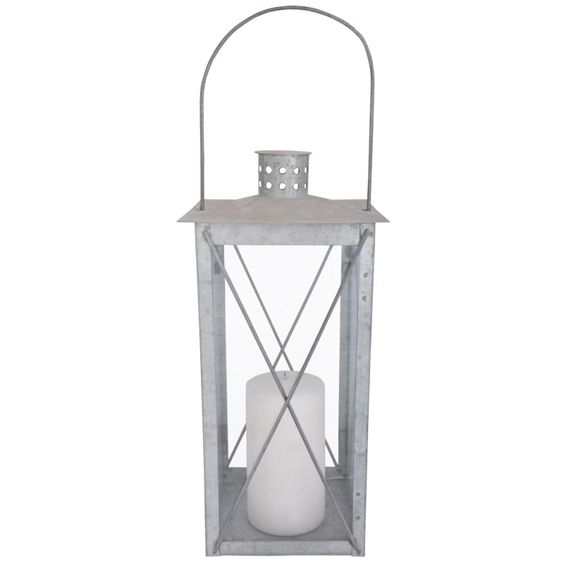 Lantern (Zinc), 36.5 cm H x 17.2 cm W x 17.2 cm D