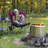 Mylynda Camp & Go Extra Large Ultra Padded Outdoor Camping Chair, Portable Folding Camp Chair with Wide Padded Seat, Cup Holder, and Carry Bag, Multicolor