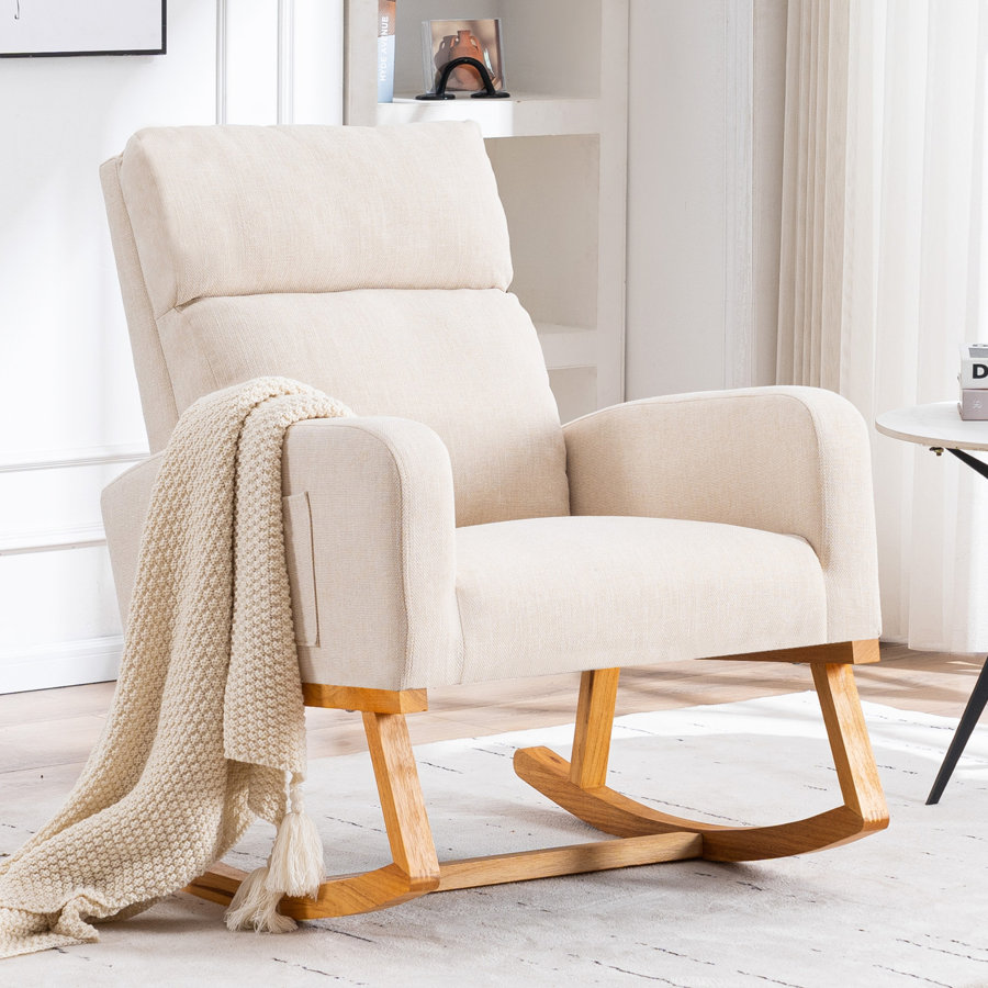 Wasilewski 28" Wide Arm Chair for Living Room with Solid Wood Leg
