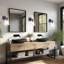 Appliques murales noires pour salle de bain-1494832915-1494832916