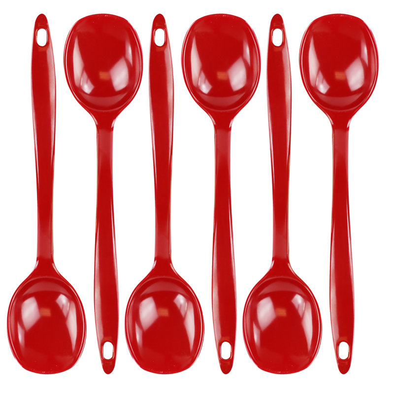 Reston Lloyd Melamine Cooking Spoons, Red