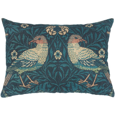  Birds Linen Lumbar Pillow