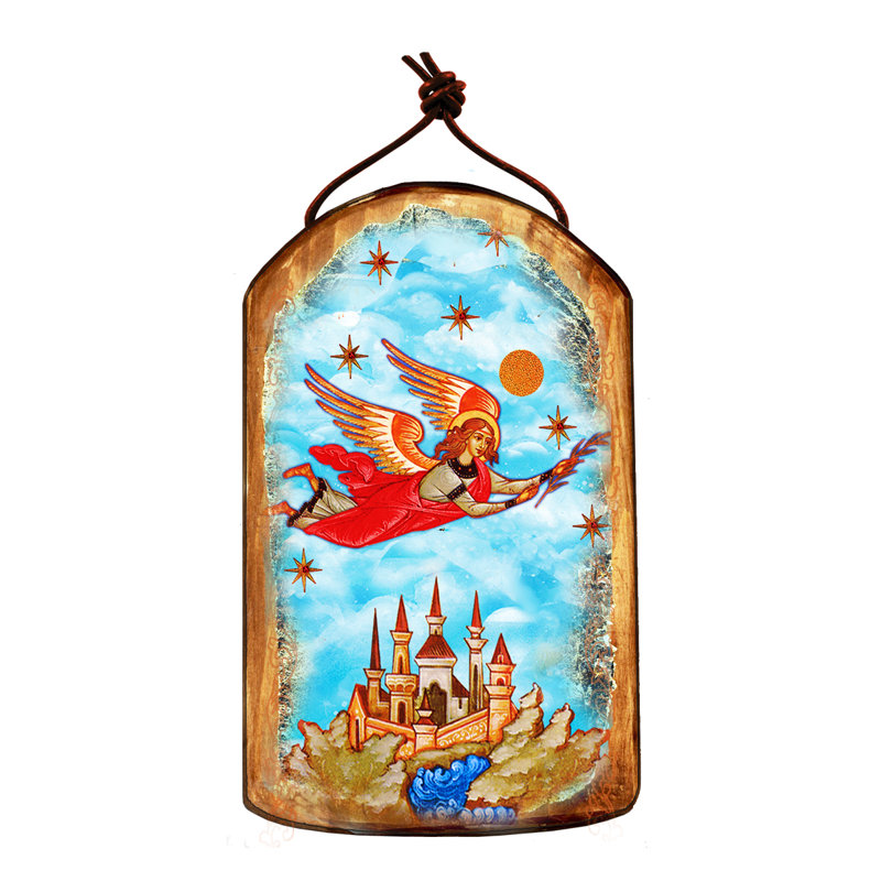 Inspirational Icon 5'' Handmade Wood Shatterproof Photo Ornament