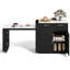 70.8" Transitional Style Kitchen Island With Extendable Dining Table For 2-4 People, Rolling Kitchen Island Table With Storage And Charging Station