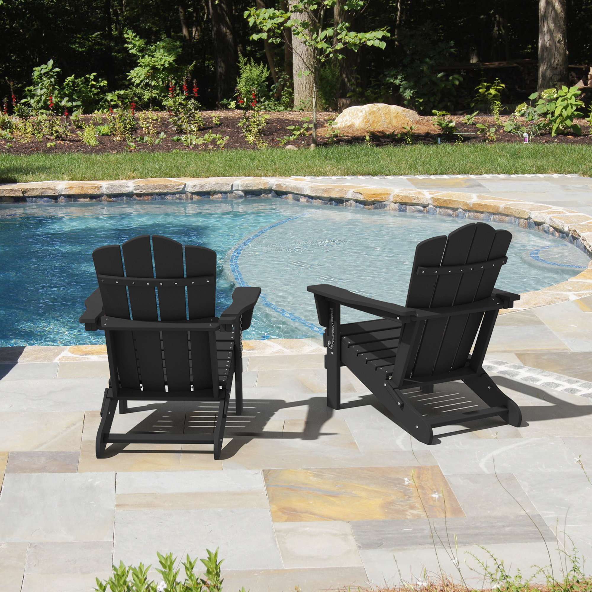 Rosecliff Heights High Density Polyethylene Folding Adirondack Chair