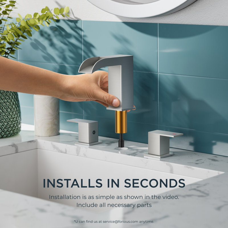 2-handle Bathroom Faucet with Drain Assembly, Brushed Nickel, 1.8