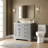 Heritage 36'' Fully Assembled Single Bathroom Vanity with Backsplash, 3 Colors Available White/ Navy Blue/ Gray-106404208