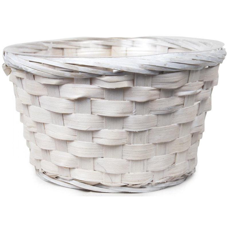 Panier en osier, Blanc, H 4 po x l 8 po x P 8 po