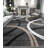 Modern Wave Curve Machine Washable Area Rug in Black-1861507723
