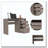 Waterbury 3-Drawer 1-Shelf Computer Desk Light Grey
