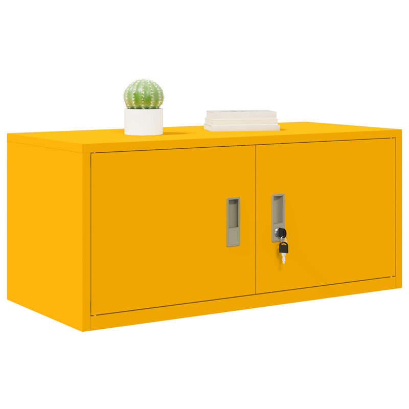 Storage Cabinet, Mustard Yellow