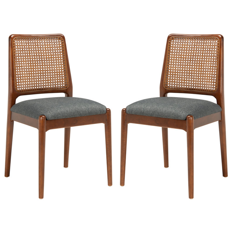 Chaise d'appoint Dinwiddie, Grey leg / Walnut upholstery