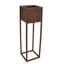 Pot de fleurs d'extérieur carré moderne en métal noir Modern Simplicity - brun-1549856711