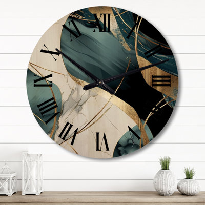 Poneto Solid Wood Wall Clock