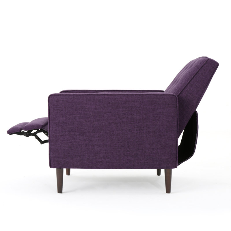 Upholstered Recliner, Muted Purple 100% Polyester